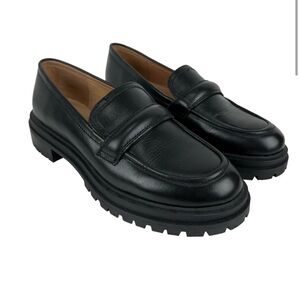 Madewell The Bradley Lugsole Leather Loafer Black LIKE NEW Sz 8
